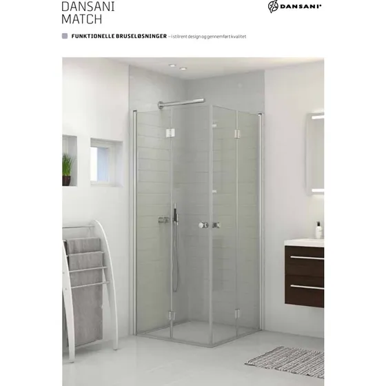 Dansani Match udvidelsesprofil, model C & F, rørgennemføring, satin