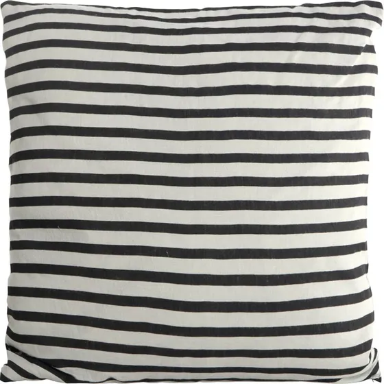 House Doctor Pudebetræk Stripe 50x50 cm i 100% hør, sort/grå