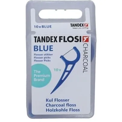 Tandex Flosi Flosser Blue Charcoal (80 stk)