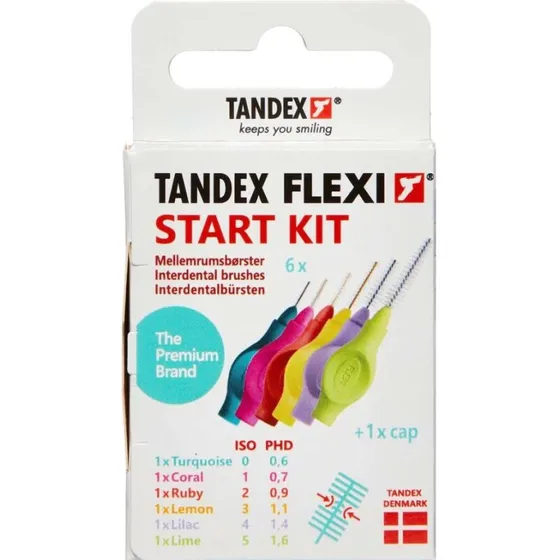 Tandex Flexi Startkit 6 mellemrumsbørster (assorterede størrelser)