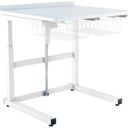 Pressalit Care puslebord, 80x90 cm, hvid, justerbar højde
