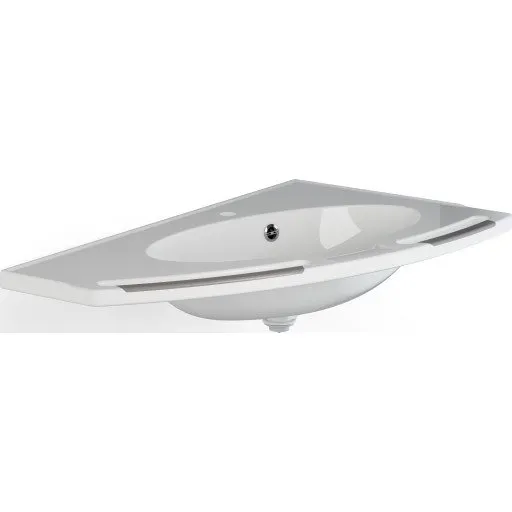 Pressalit Care Matrix Angle Deep håndvask, hvid, venstre, 100x57,1 cm