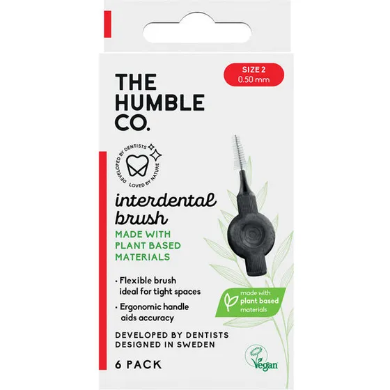 Humble Co. Plantebaserede mellemrumsbørster ISO 5 0,5 mm Rød