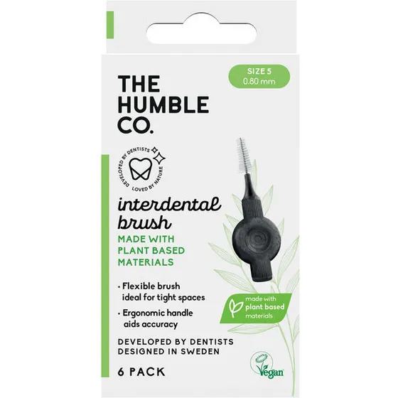 Humble Co. Plantebaserede mellemrumsbørster ISO 5 0,8 mm grøn