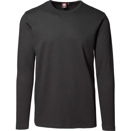 ID Tætsiddende Langærmet T-Shirt Sort - XL