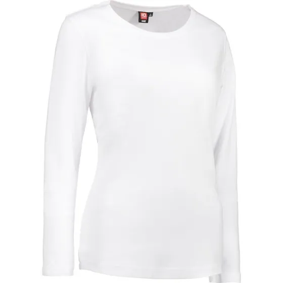 ID Langærmet T-shirt - Dame - Hvid, M