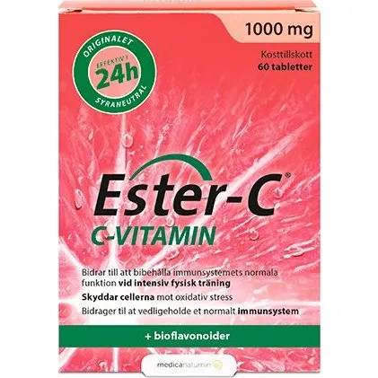 Medicanatumin Ester-C 1000 mg, 60 tabletter