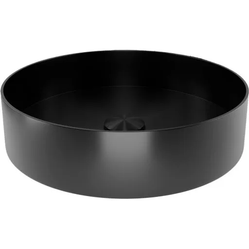 Scandtap Rare R håndvask, Ø37,5 cm, børstet sort
