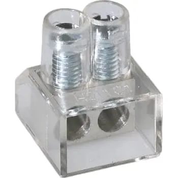Samlemuffe dobbelt 2X10mm2 klar med lige kærv - 100 stk