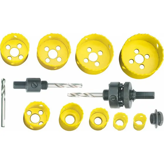 Hulsavsæt, 9 stk. med holder (19-64 mm)