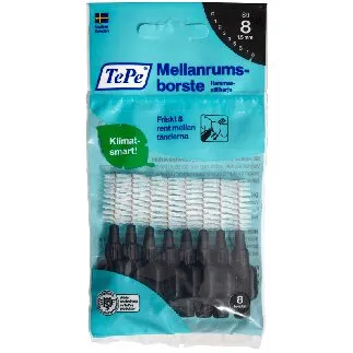TePe Mellemrumsbørster Original 1,5 mm sort, 8 stk.