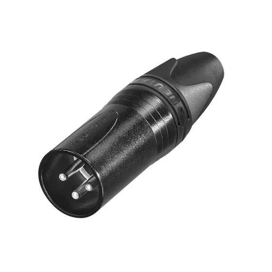 Neutrik NC3MXX-BAG XLR 3-polet han kabelstik, sort