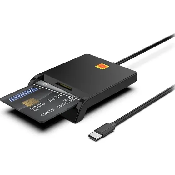 NÖRDIC USB-C Smartkort- og SIM-kortlæser (ISO7816)