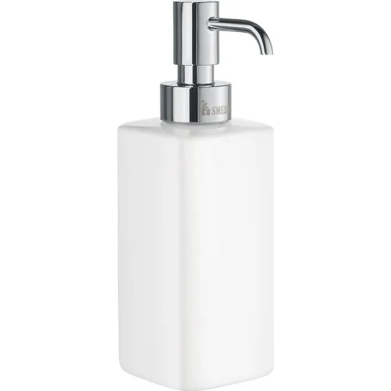 Smedbo Ice sæbedispenser, krom og porcelæn