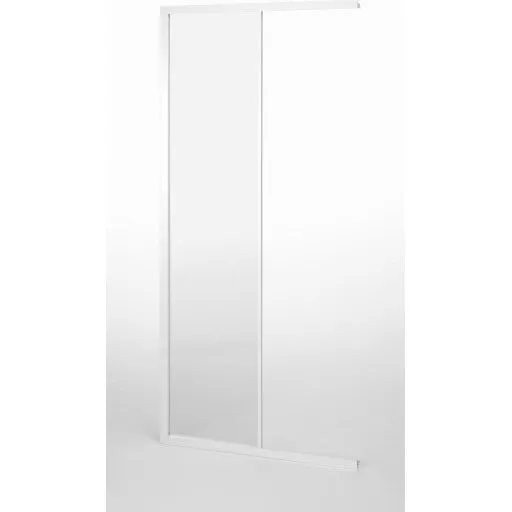 Contura Shower Next fast del NKH 90 VS - Mønstret glas, hvide profiler