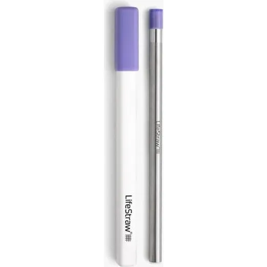 LifeStraw Sip Filter-sugerør i rustfrit stål, Thistle Purple
