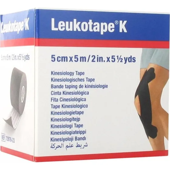 Bsn Medical Leukotape K Elastisk Kinesiotape 5cm x 5m - Sort