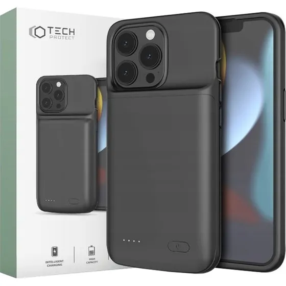 Tech-Protect PowerCase 4800mAh til iPhone 13 / 13 Pro - Sort