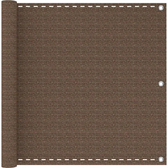vidaXL Altan Skærm Brun 75 x 1200 cm HDPE