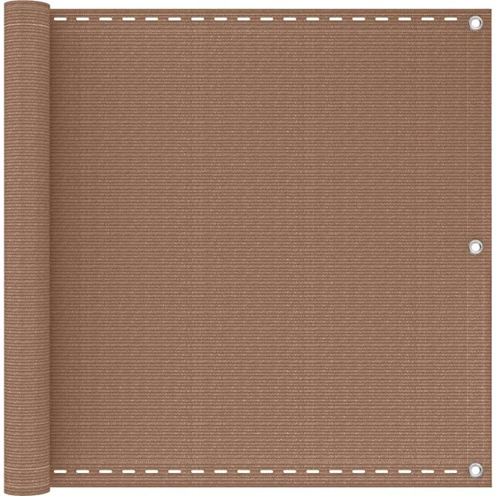 vidaXL Altan Skærm 90 x 1000 cm - Gråbrun HDPE
