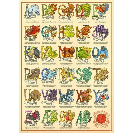 Monster-ABC-plakat - Thomas Knappe - 50x70 cm