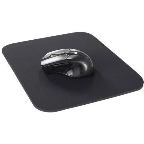 Deltaco KB-1S stofbeklædt musemåtte 26×22 cm, 6 mm - sort