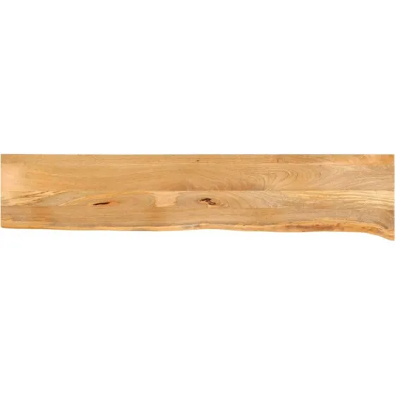 vidaXL bordplade i massivt mangotræ, 180x30x2,5 cm, naturlig kant