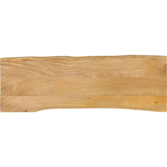 vidaXL bordplade i massivt mangotræ, 120x40x2,5 cm, naturlig kant