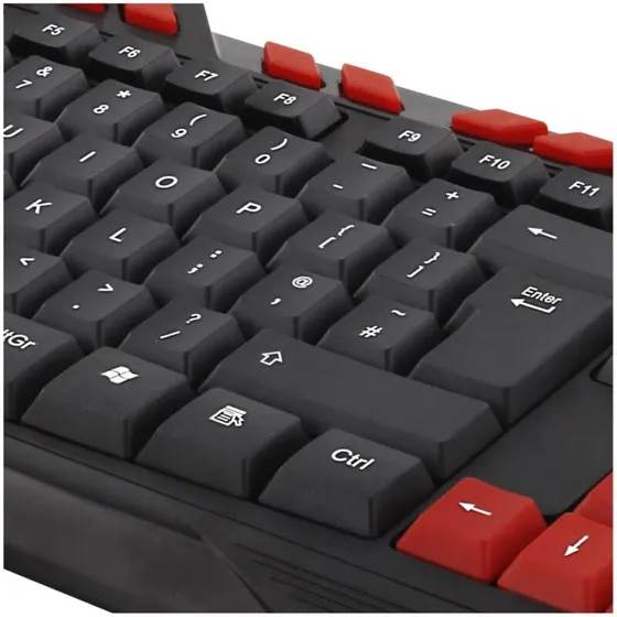 DELTACO GAMING tastatur USB, anti-ghosting, UK-layout, sort/orange