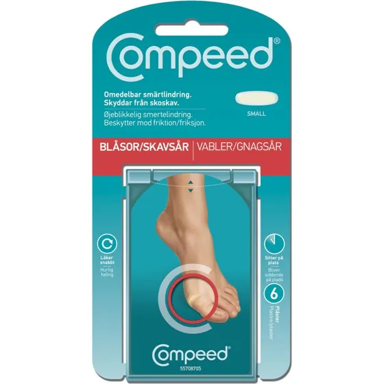 Compeed vabelplaster Small 6 stk (2,0 x 6,0 cm)