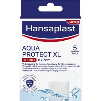 Hansaplast Aqua Protect XL 6x7 cm, 5 stk