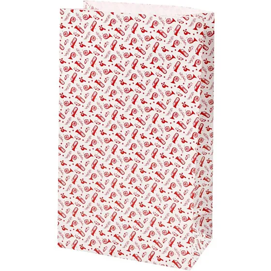 Vivi Gade papirposer, rød/hvid 21 cm, 8 stk. (80 g)