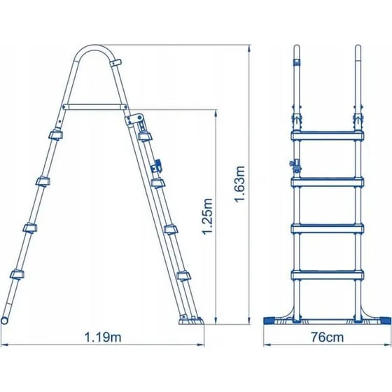 Bestway Poolstige 122 cm - Sikker adgang til din pool
