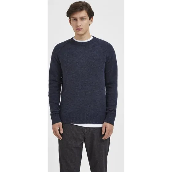 Slhrai Ls Knit Crew Neck Striktrøje