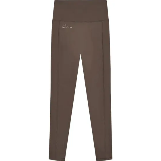Cuera Active Logo Tights Long - Dark Brown - XS