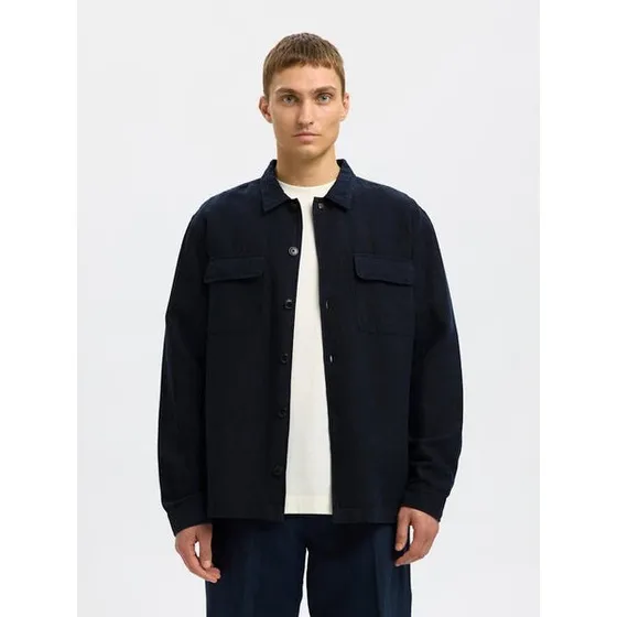 Slh-Leroy Linen Blend Overshirt Ls