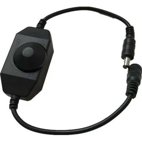 Lysdæmper med ledning - Sort, 12V (72W) / 24V (144W)