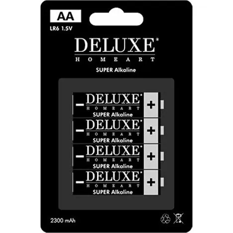 Deluxe Homeart Super Alkaline AA Batterier - 4 stk.