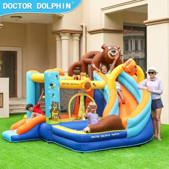 Doctor Dolphin Honey Bear Hoppeborg inkl. 450W blæser