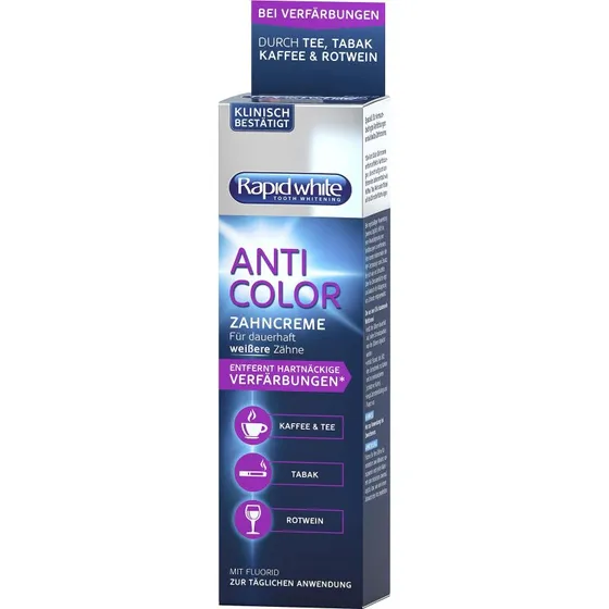 Rapid White Anti-Color tandpasta, 75 ml