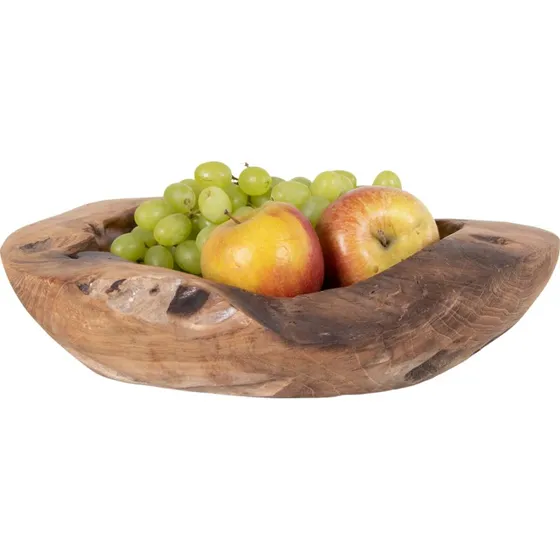 House Nordic Rio Teakskål - Unik håndlavet skål i teaktræ (Ø 30 cm)