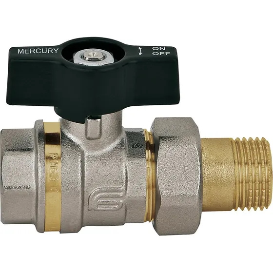 Mercury kuglehane 3/4'' med radiatorforskruning og T-greb