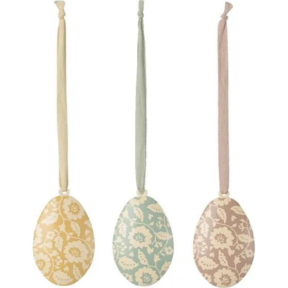 Maileg Påskeophæng Mint med Blomster - Metal