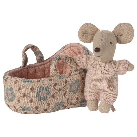 Maileg Babymus i lift - Rosa
