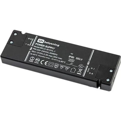 LED driver 12V DC 15W 140x48x15mm ikke dæmpbar