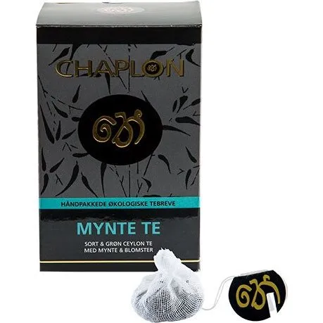 Chaplon Mynte te sort/grøn te 15 breve