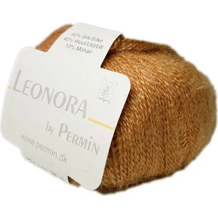Leonora by Permin Okker - Luksusgarn med silke og kid mohair