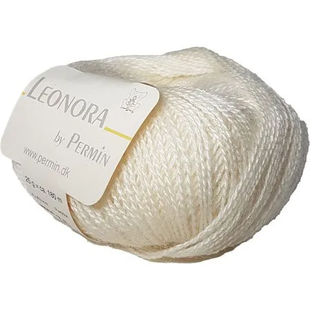 Leonora by Permin Råhvid - Luksusgarn med silke og mohair