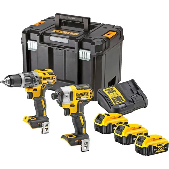 DeWalt 18V XR Kombisæt DCK266P3T med 3x5Ah batterier og TSTAK