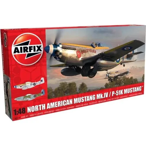 Airfix North American Mustang Mk.IV/P-51K Mustang 1:48 Modelbyggesæt